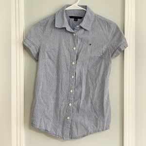 Tommy Hilfinger Short Sleeve Button Down Shirt, XS